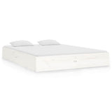 Vidaxl bedframe massief hout wit 135x190 cm