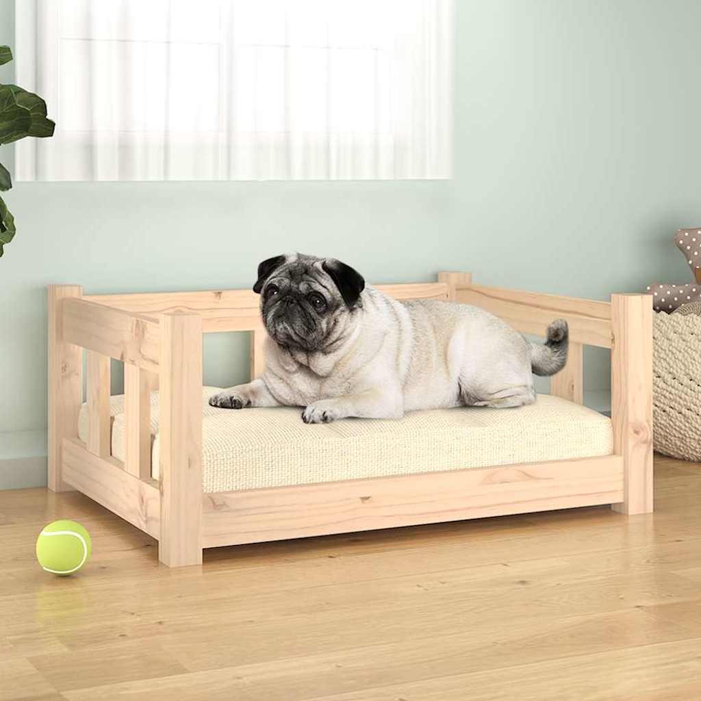 Vidaxxl Hundebett 65,5x50,5x28 cm massives Kiefernholz