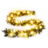 Vidaxl Weihnachtsgirlande mit LED -Leuchten 5,2 m PVC Grün
