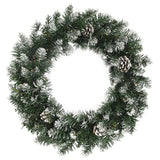 Vidaxl Weihnachtskranz mit LED -Leuchten 45 cm PVC Grün