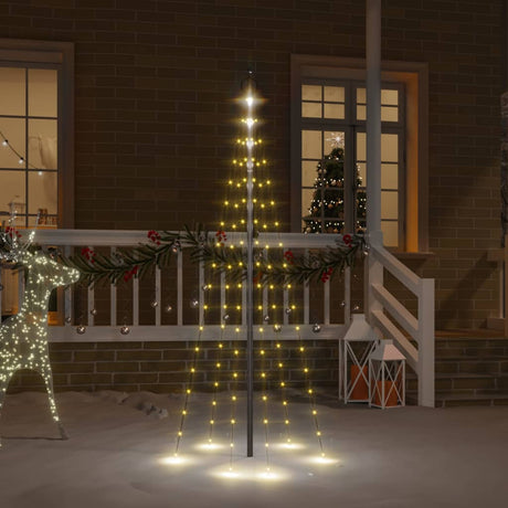 Vidaxl Flagmpole Weihnachtsbaum 108 LEDs warm weiß 180 cm