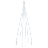 Vidaxl Flagmpole Weihnachtsbaum 108 LEDs kalt weiß 180 cm