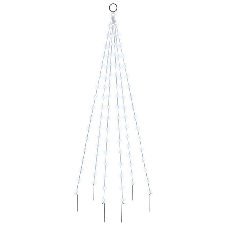 Vidaxl Flagmpole Weihnachtsbaum 108 LEDs kalt weiß 180 cm