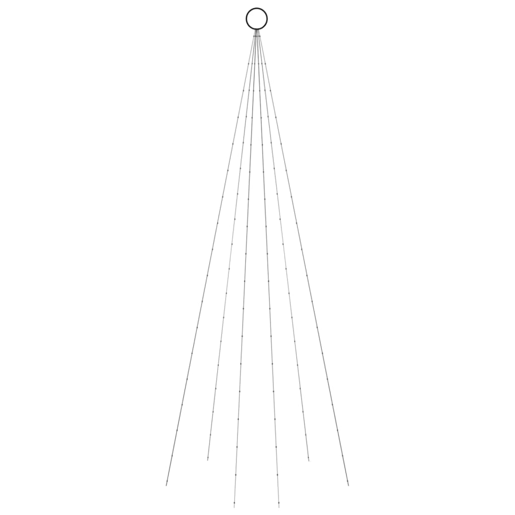 Vidaxl Flagmpole Weihnachtsbaum 108 LEDs kalt weiß 180 cm