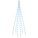 VidaXL Fahnenmast Weihnachtsbaum 108 LEDs Blau 180 cm