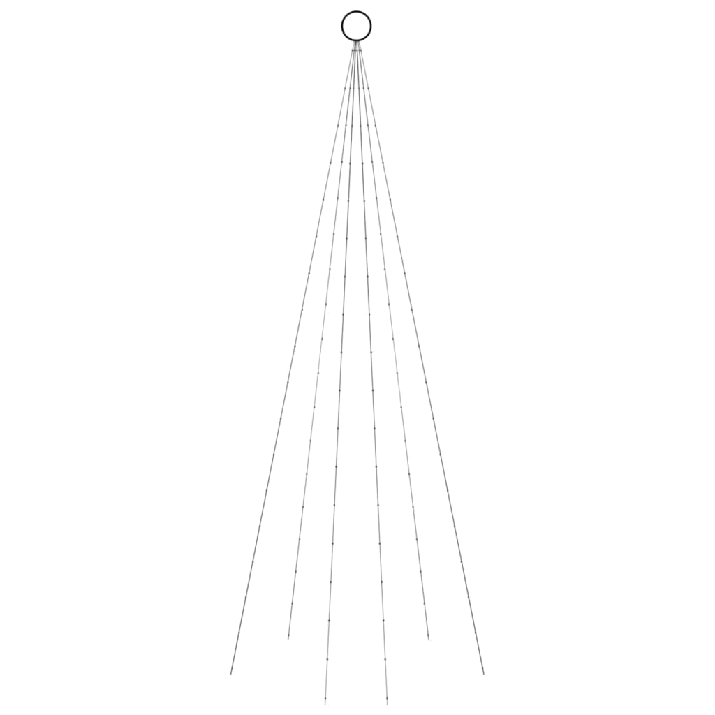 VidaXL Fahnenmast Weihnachtsbaum 108 LEDs Blau 180 cm