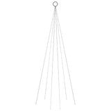 VidaXL Fahnenmast Weihnachtsbaum 108 LEDs Blau 180 cm