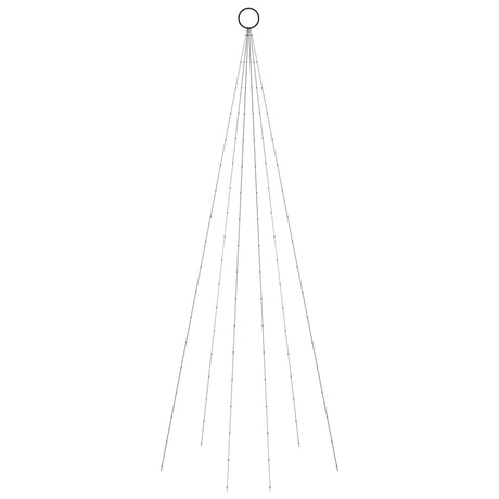 VidaXL Fahnenmast Weihnachtsbaum 108 LEDs Blau 180 cm