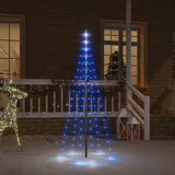 VidaXL Fahnenmast Weihnachtsbaum 108 LEDs Blau 180 cm