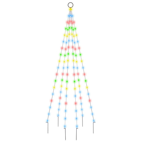 Vidaxl Flagmpole Weihnachtsbaum 108 LEDs mehrfarbig 180 cm