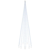 Vidaxl Flagmpole Weihnachtsbaum 310 LEDs Kalt weiß 300 cm