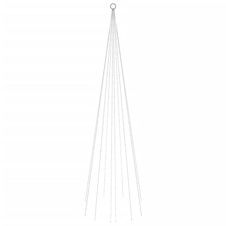 Vidaxl Flagmpole Weihnachtsbaum 310 LEDs Kalt weiß 300 cm