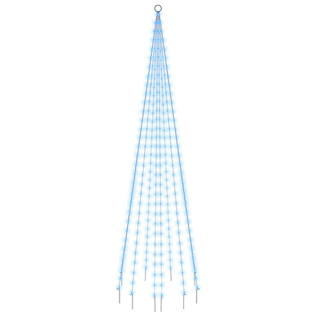Vidaxl Flagmpole Weihnachtsbaum 310 LEDs Blau 300 cm