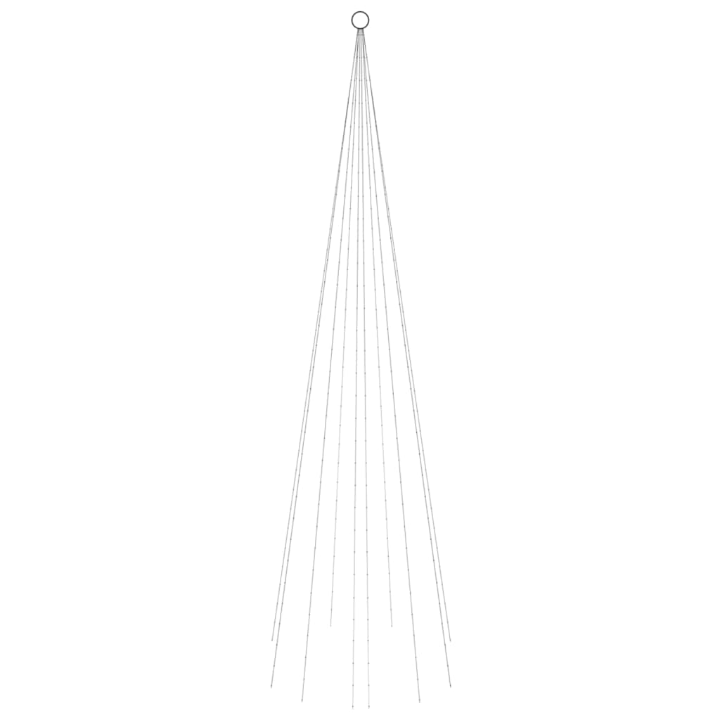 Vidaxl Flagmpole Weihnachtsbaum 310 LEDs Blau 300 cm
