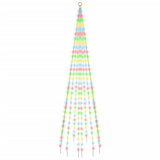 VIDAXL VLAGGenmast Weihnachtsbaum 310 LEDs mehrfarbig 300 cm