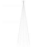 VIDAXL VLAGGenmast Weihnachtsbaum 310 LEDs mehrfarbig 300 cm