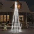 Vidaxl vlaggenmast kerstboom 732 led's koudwit 500 cm