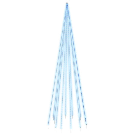 Vidaxl Flagmpole Weihnachtsbaum 732 LEDs Blau 500 cm
