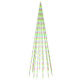 VIDAXL VLAGGenmast Weihnachtsbaum 732 LEDs mehrfarbig 500 cm