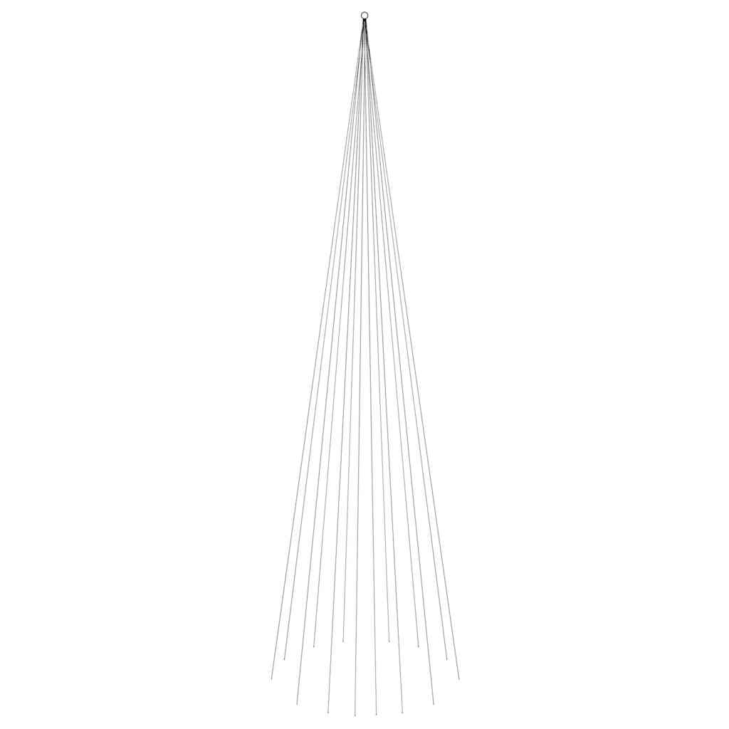 Vidaxl vlaggenmast kerstboom 1134 led's warmwit 800 cm