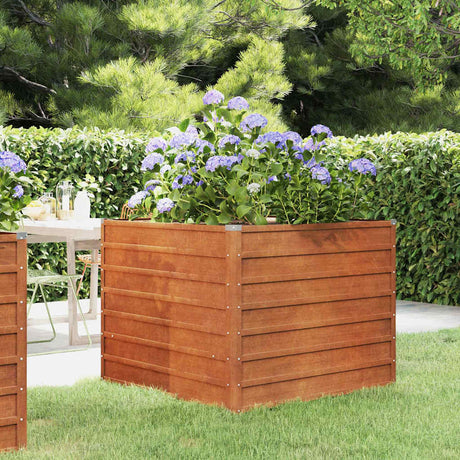 Vidaxl -Pflanzer erhoben 100x100x77 cm Corten Stahl Rusty