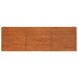 VIDAXL -Pflanzer erhöht 240 x 40 x 77 cm Corten Stahl Rusty