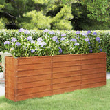 VIDAXL -Pflanzer erhöht 240 x 40 x 77 cm Corten Stahl Rusty