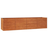 VIDAXL -Pflanzer erhöhte 320x80x77 cm Corten Stahl Rusty