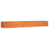 Vidaxl -Pflanzer 400 x 80 x 45 cm Corten Stahl Rusty angehoben