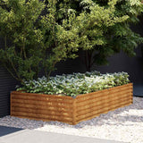 Vidaxl -Pflanzer 195x100x36 cm Cortenstaal erhöht
