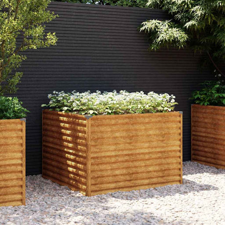 VIDAXL -Pflanzer erhoben 100x100x69 cm Cortenstaal