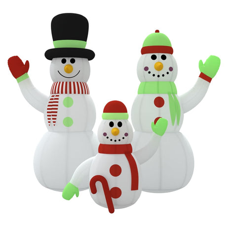Vidaxl Schneemann mit LEDs mit 360 cm aufblasbar