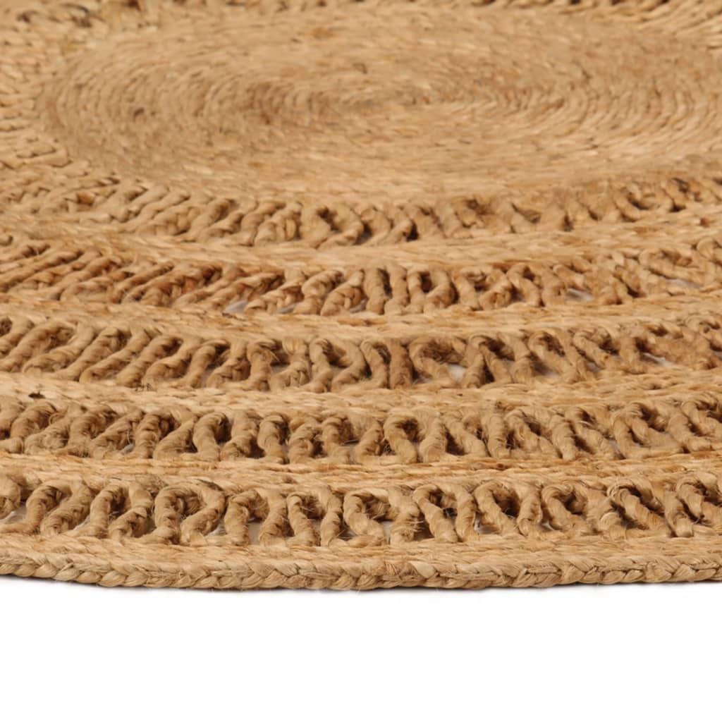 Vidaxl Teppich um 90 cm geflochtene Jute