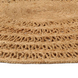 Vidaxl Teppich um 90 cm geflochtene Jute
