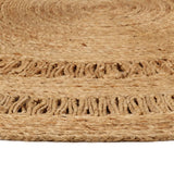 Vidaxl Teppich um 150 cm geflochtene Jute