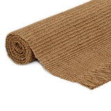 Vidaxl Teppich mit Bürsten 120x180 cm Jute