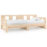 Vidaxl slaapbank uitschuifbaar massief grenenhout 90x190 cm
