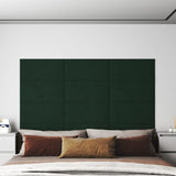 Vidaxl -Wandplatten 12 ST 2,16 m² 60 x 30 cm Samt dunkelgrün