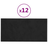 Vidaxl -Wandplatten 12 ST 2,16 m² 60 x 30 cm Samt Schwarz