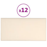 Vidaxl -Wandpaneele 12 ST 2,16 m² 60 x 30 cm Samtcreme -Colored