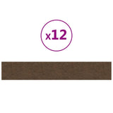 Vidaxl -Wandplatten 12 ST 1,62 m² 90 x 15 cm Stoffbraun