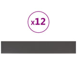 Vidaxl Wandpaneele 12 ST 1,62 m² 90 x 15 cm künstliches Ledergrau grau