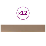 Vidaxl -Wandplatten 12 ST 1,62 m² 90 x 15 cm Kunstleder Cappuccinocolid