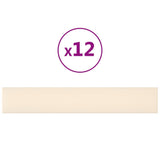 VIDAXL -Wandpaneele 12 ST 1,62 m² 90 x 15 cm Samtcreme -Colored