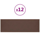 Vidaxl Wandpaneele 12 ST 3,24 m² 90 x 30 cm künstliches Lederbraun