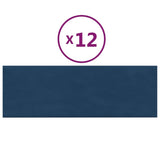 Vidaxl -Wandplatten 12 ST 3,24 m² 90 x 30 cm Samtblau
