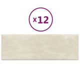 Vidaxl -Wandpaneele 12 ST 3,24 m² 90 x 30 cm Samtcreme -Colored