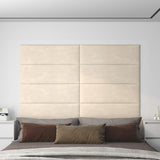 Vidaxl -Wandpaneele 12 ST 3,24 m² 90 x 30 cm Samtcreme -Colored