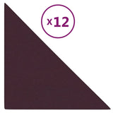 Vidaxl Wandpaneele 12 Stcs 0,54 m² 30 x 30 cm Stoff lila