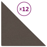 Vidaxl -Wandplatten 12 Stk 0,54 m² 30 x 30 cm Stofftaupe